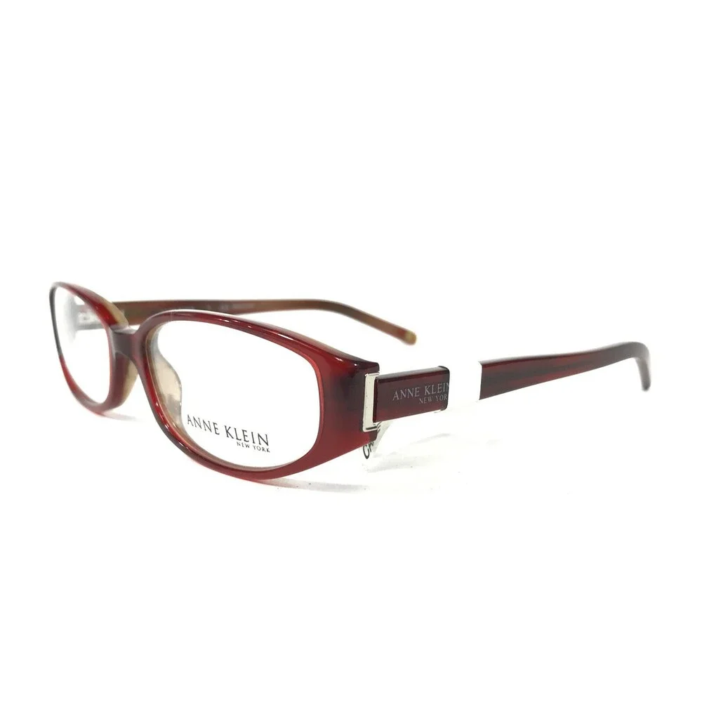 Anne Klein Eyeglasses Frames AK 8083 208 Clear Red Round Oval Full Rim 51-16-135